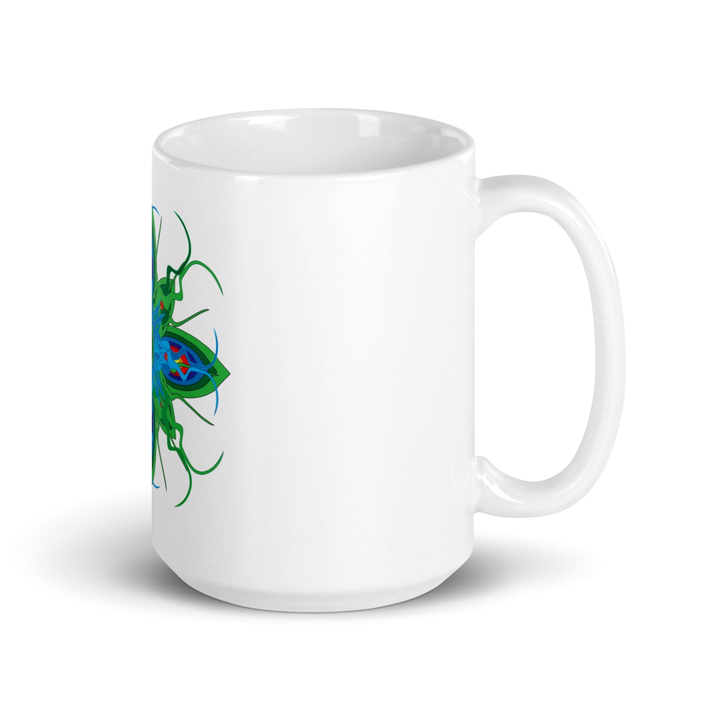 White glossy mug