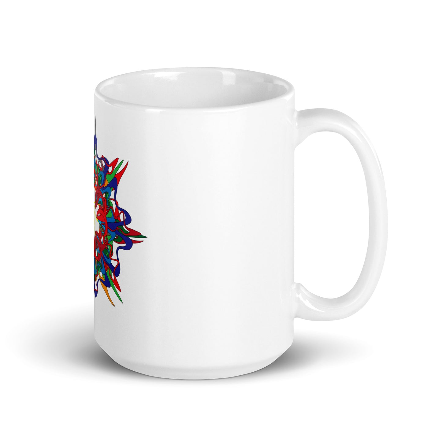 White glossy mug