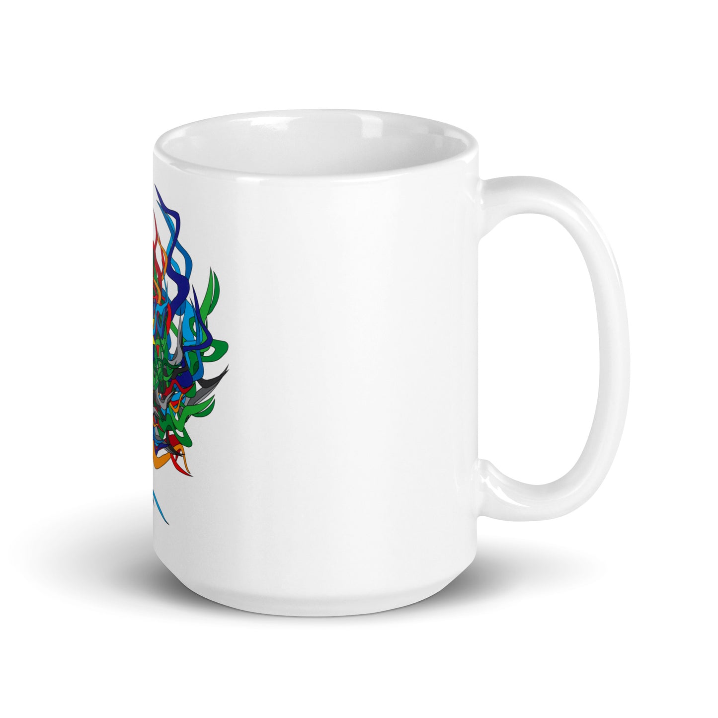 White glossy mug