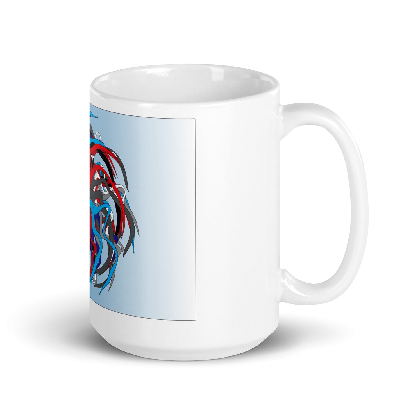 White glossy mug