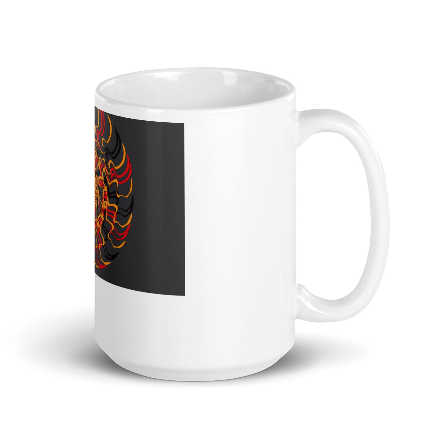 White glossy mug