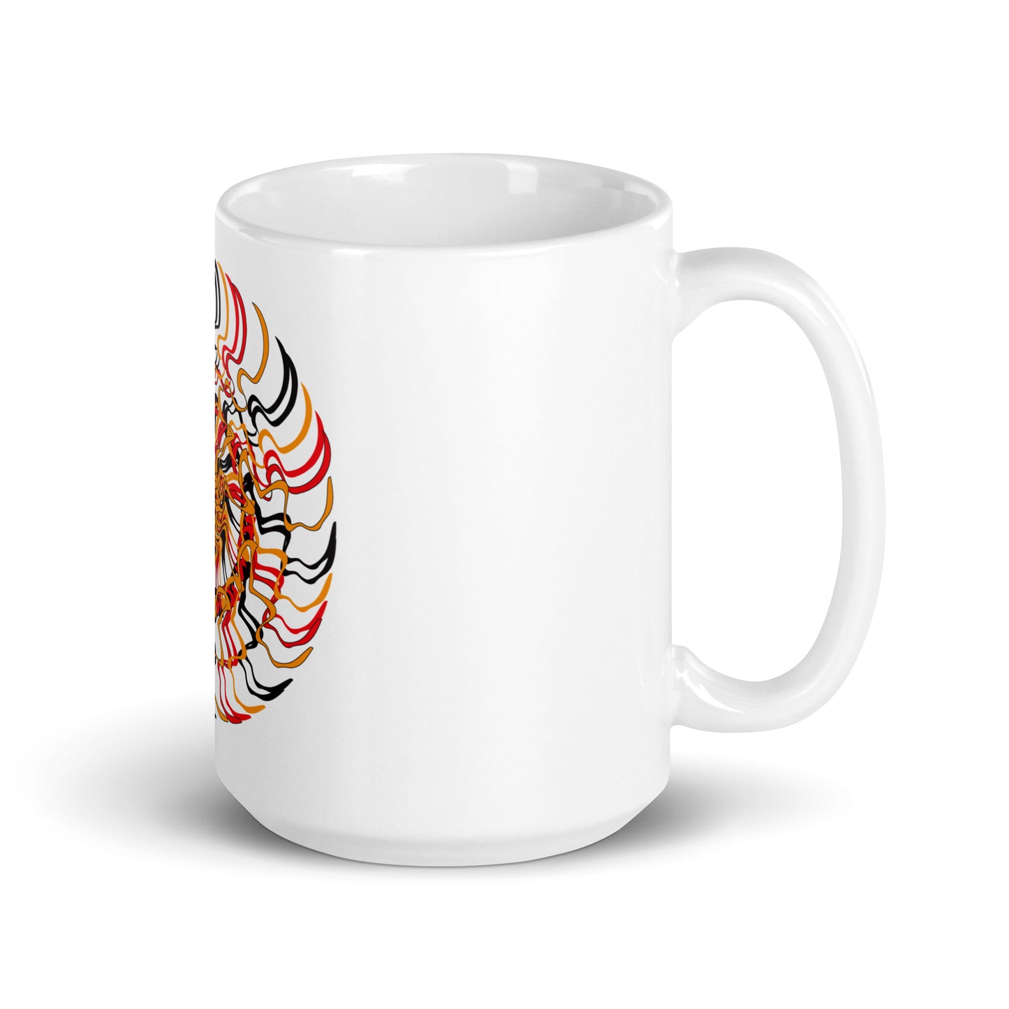 White glossy mug