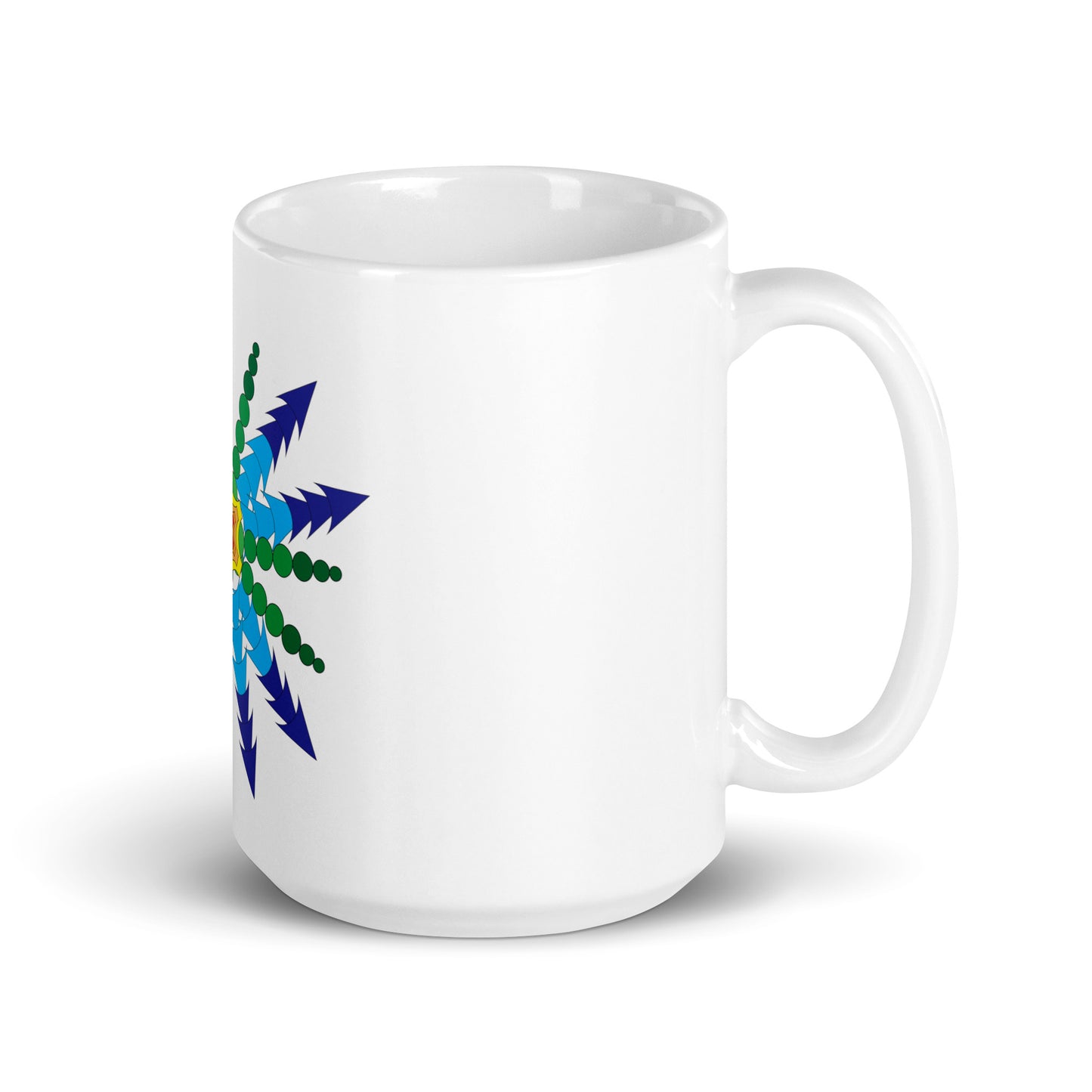 White glossy mug