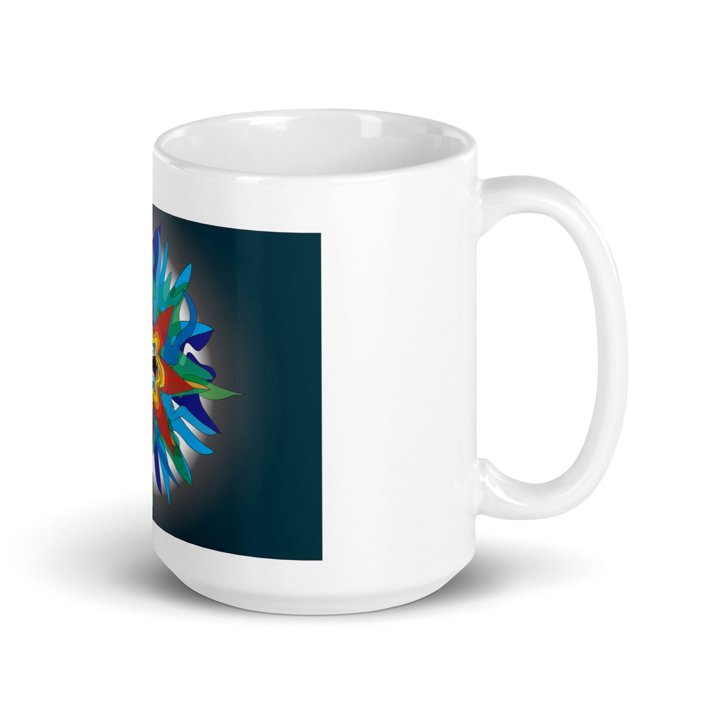 White glossy mug