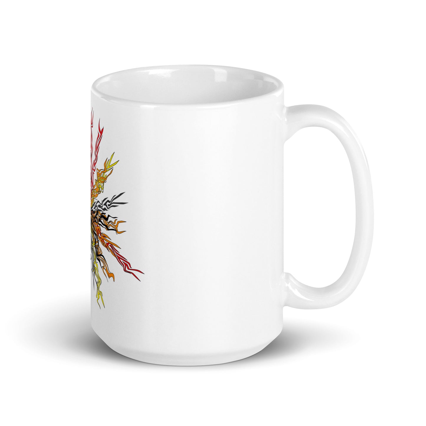 White glossy mug