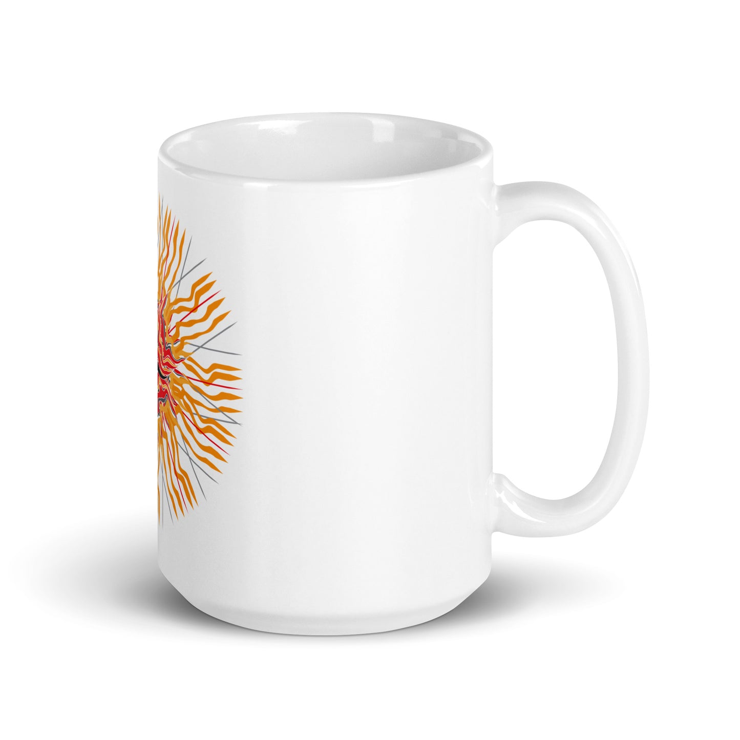 White glossy mug