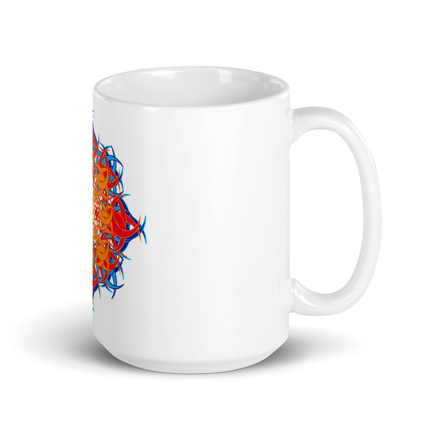 White glossy mug