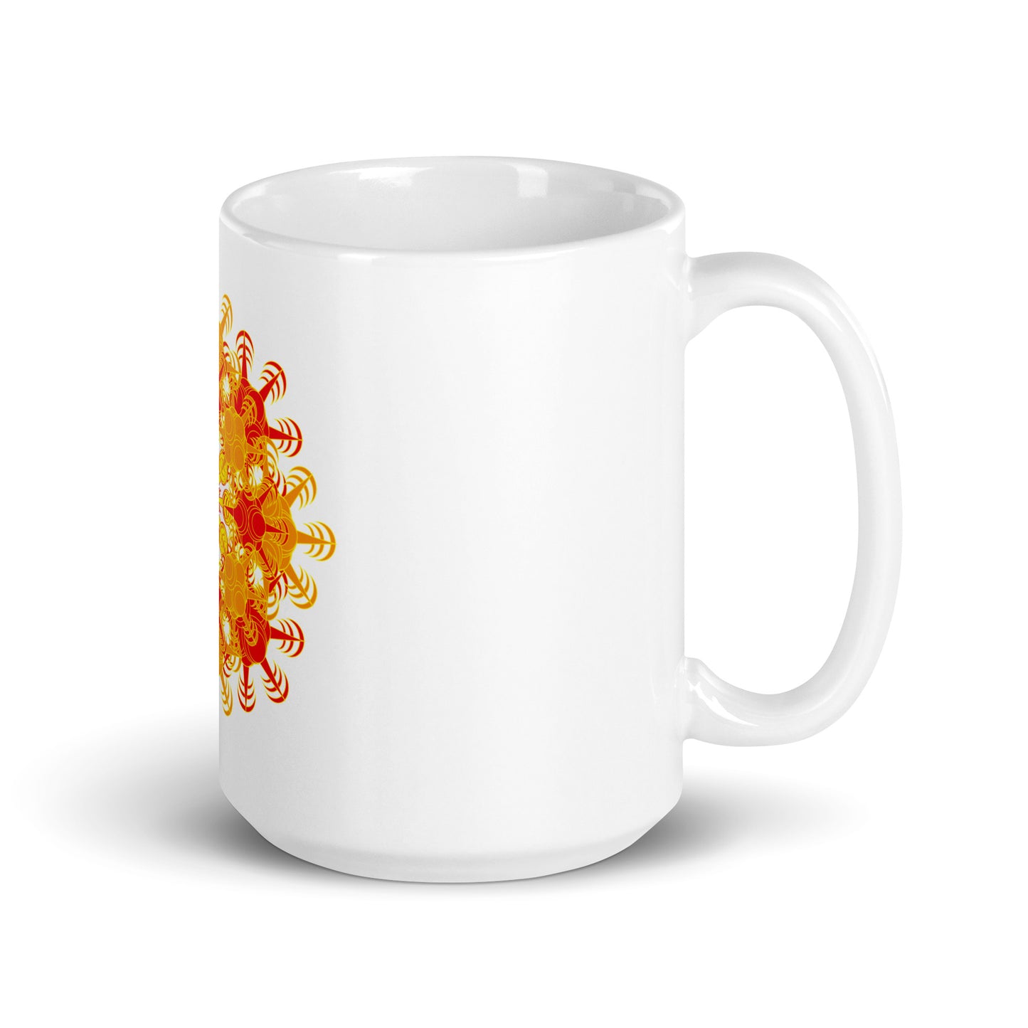 White glossy mug