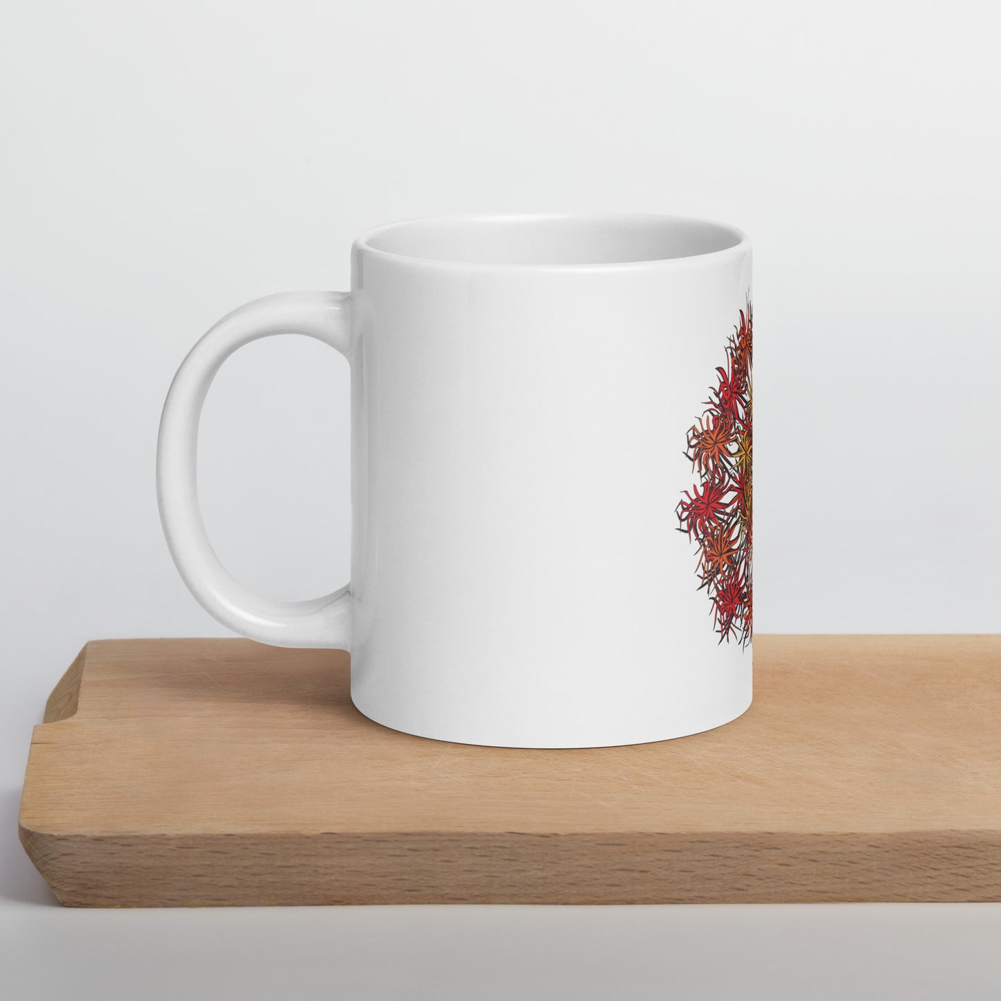 White glossy mug