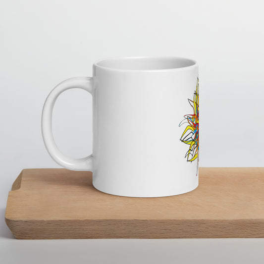 White glossy mug