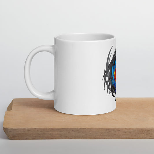 White glossy mug