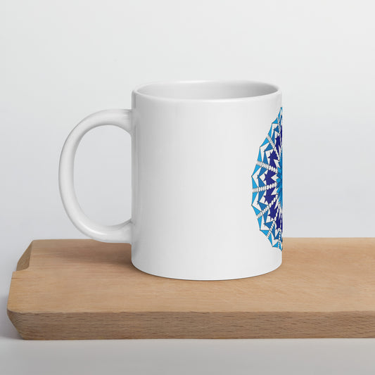 White glossy mug