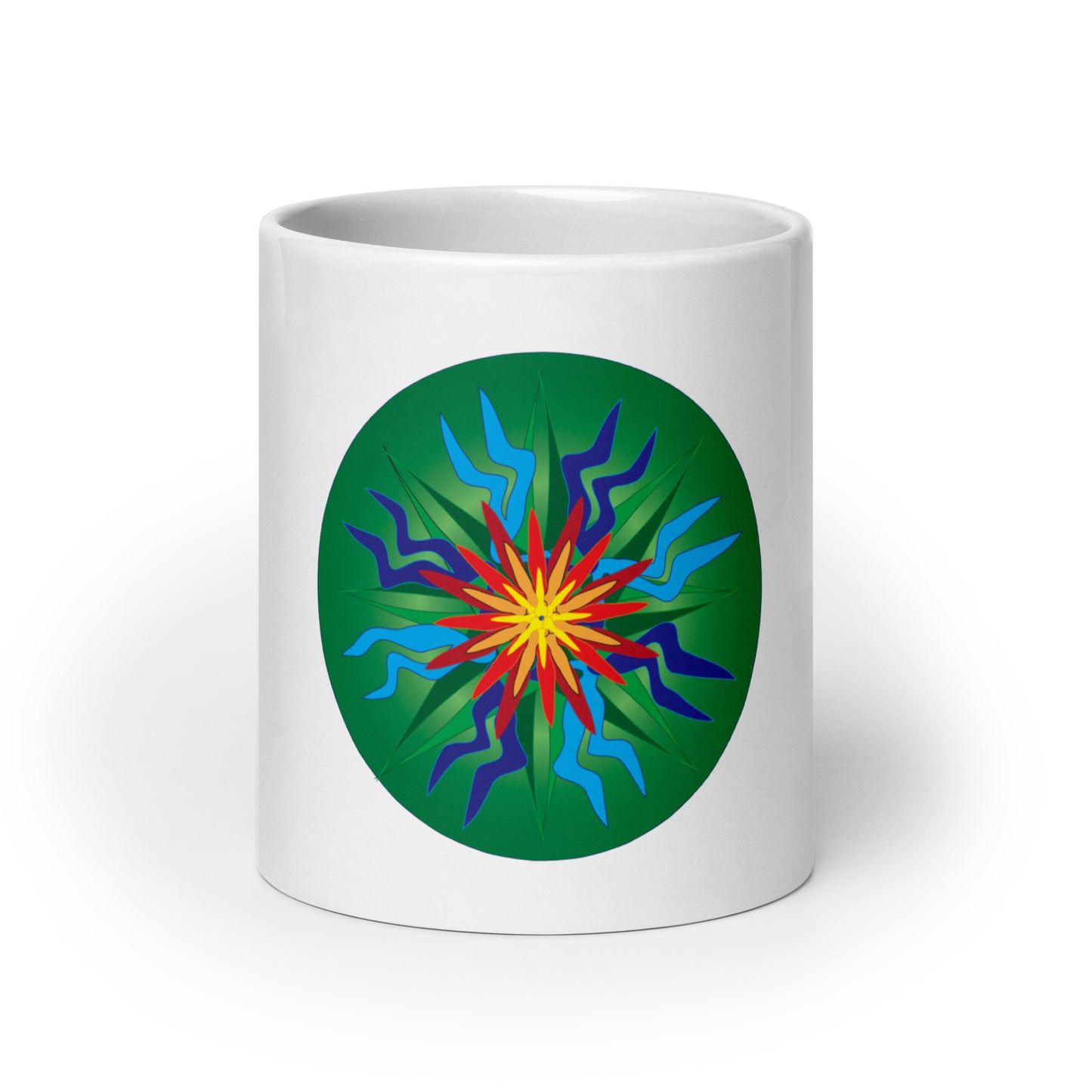 White glossy mug