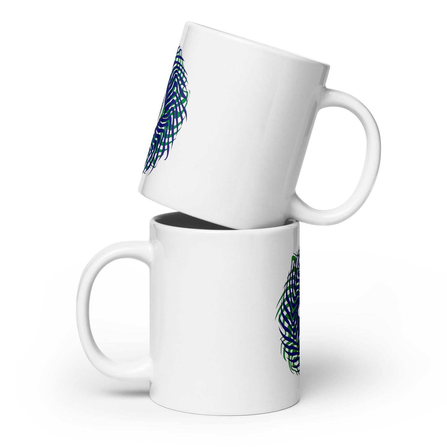 White glossy mug