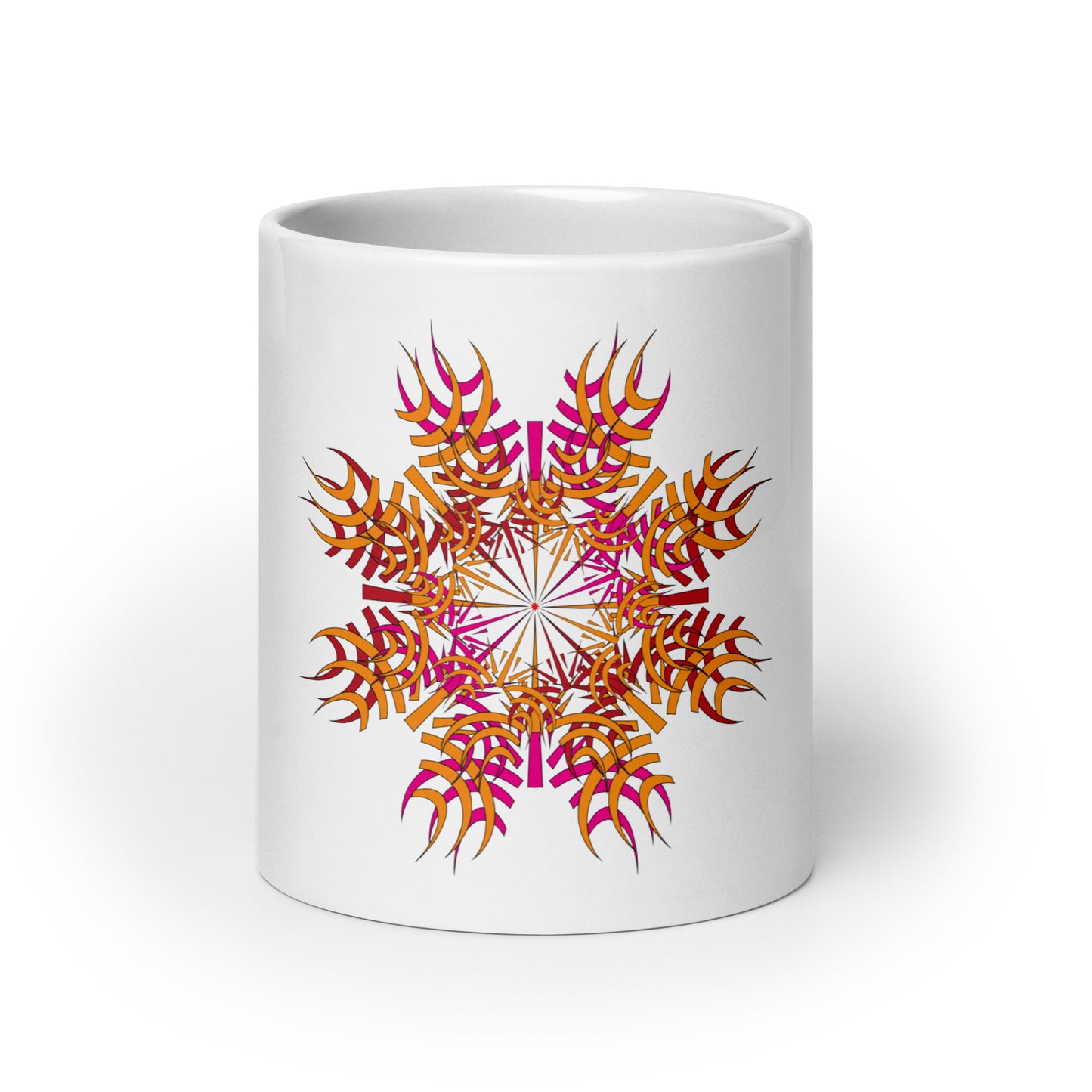 White glossy mug