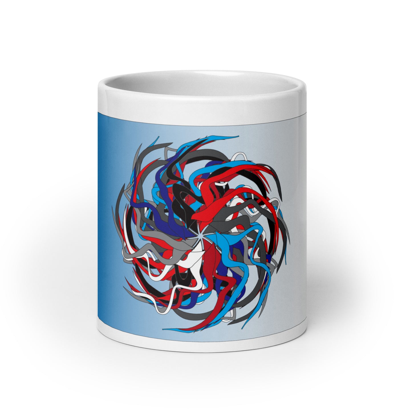 White glossy mug