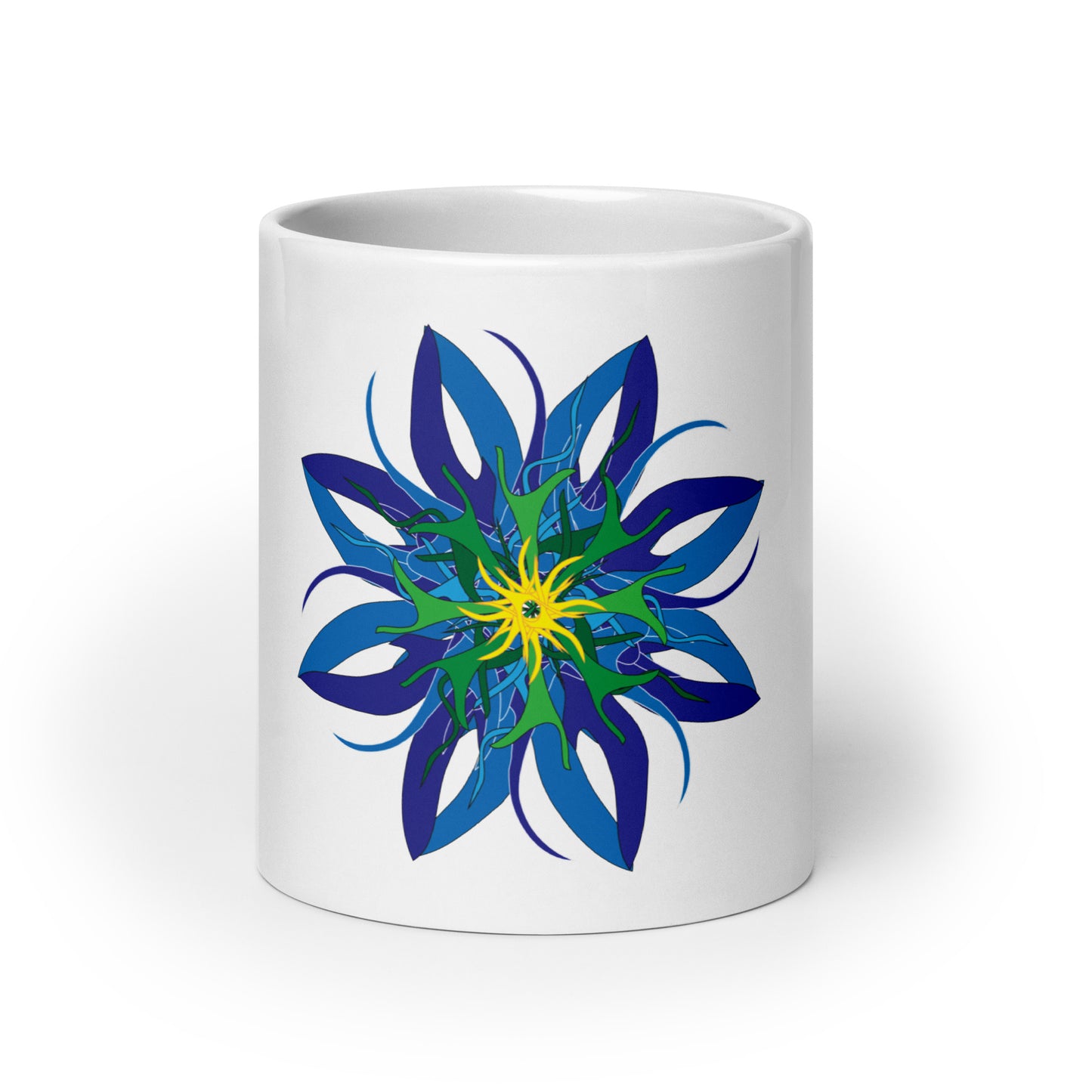 White glossy mug