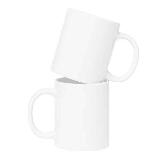 White glossy mug