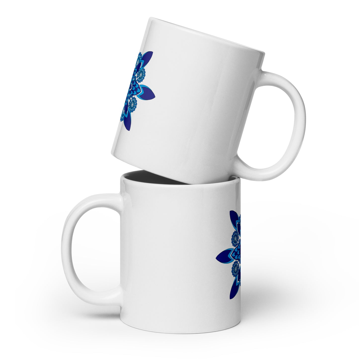 White glossy mug