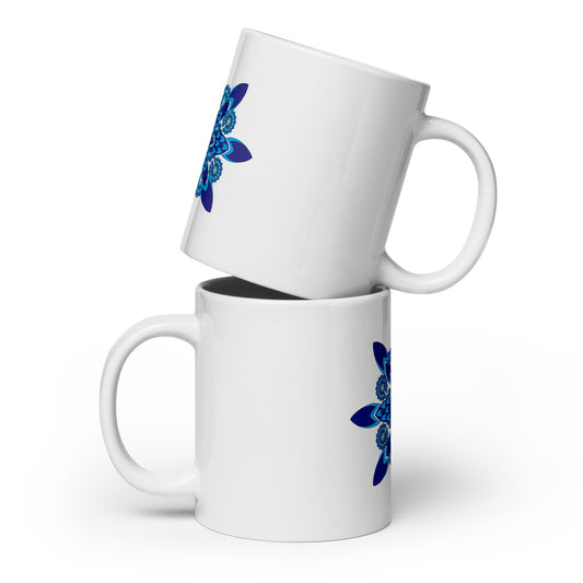 White glossy mug