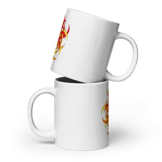 White glossy mug