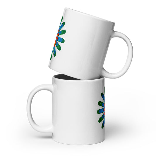 White glossy mug