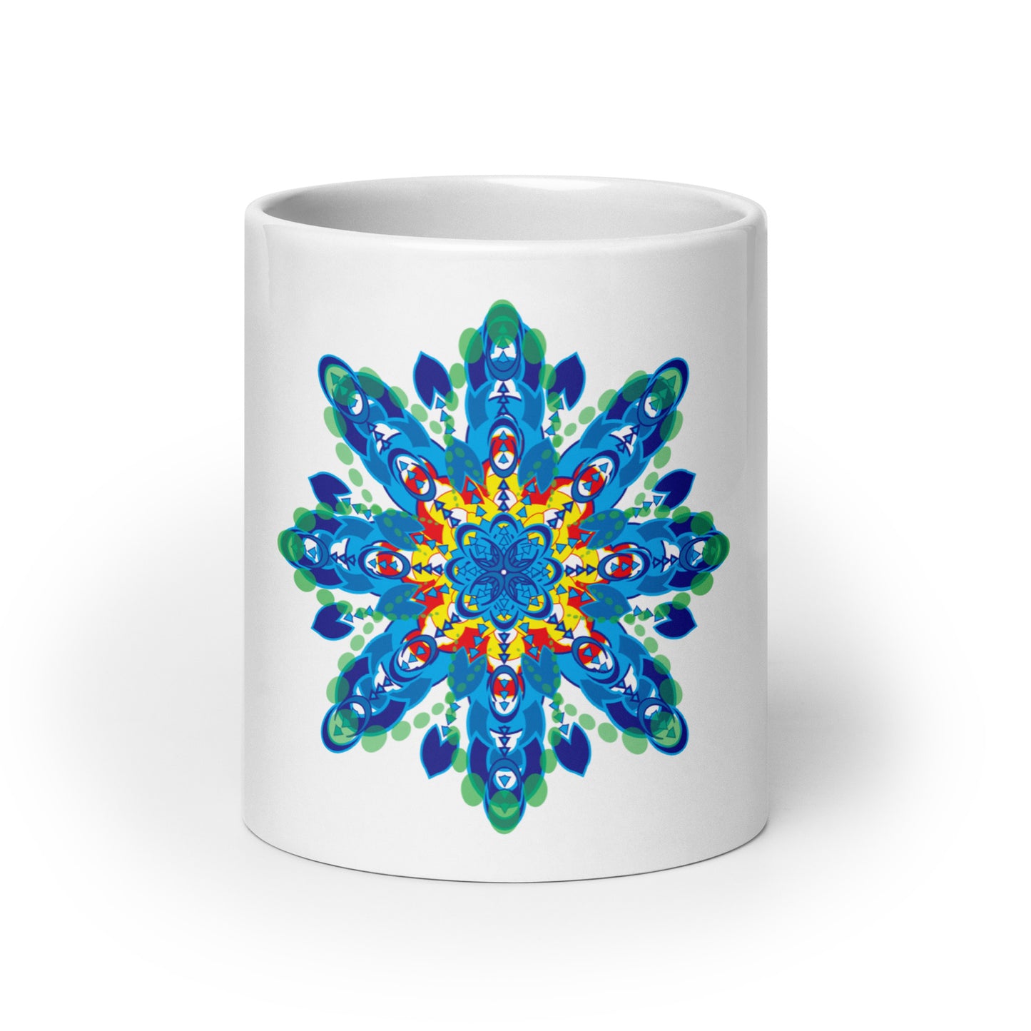 White glossy mug