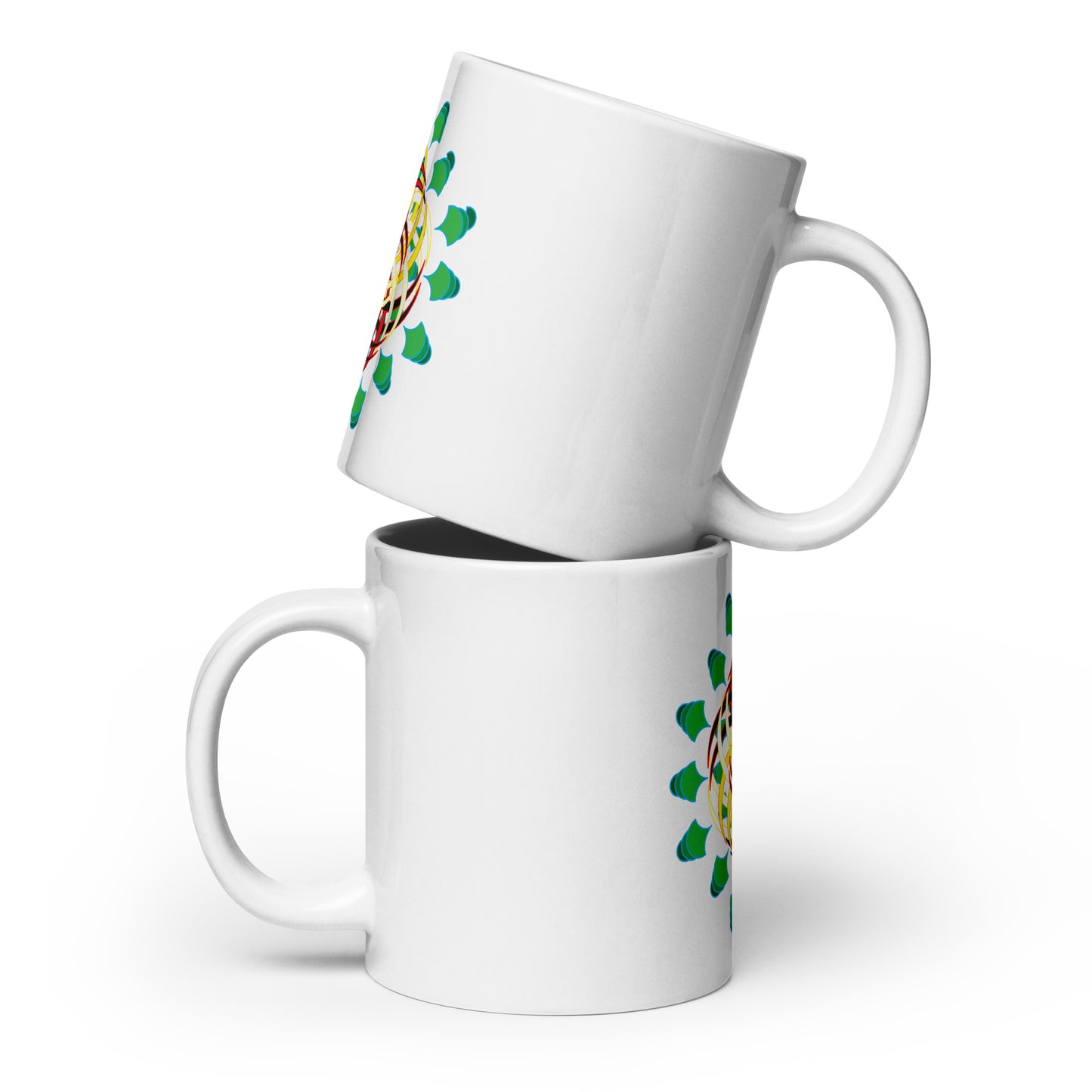 White glossy mug