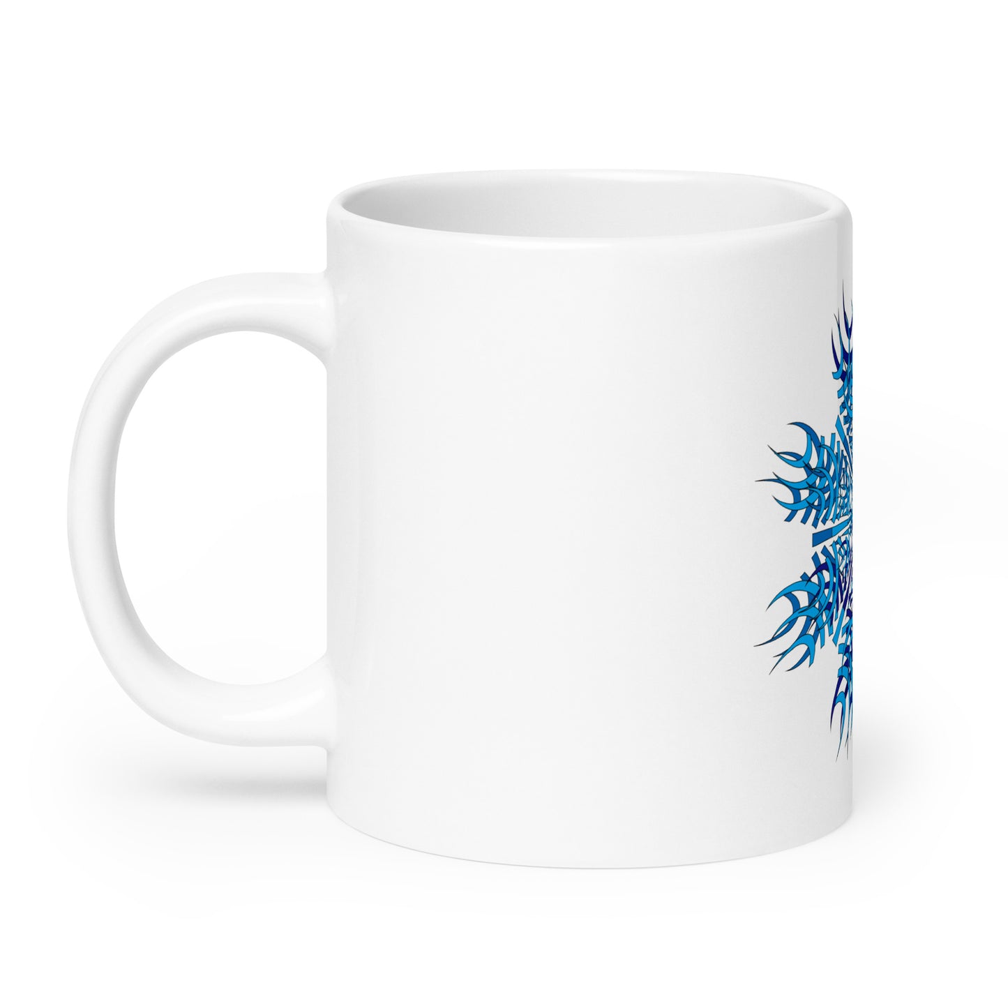 White glossy mug