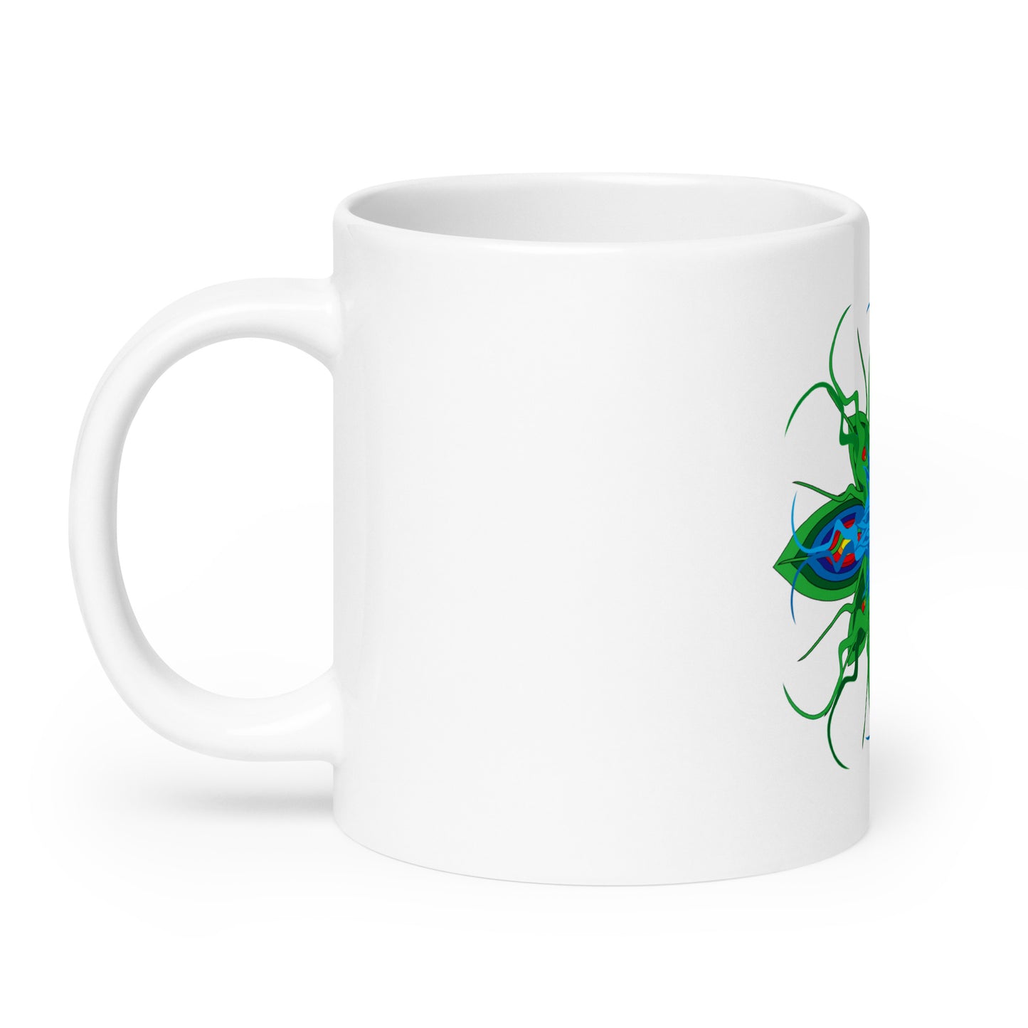 White glossy mug