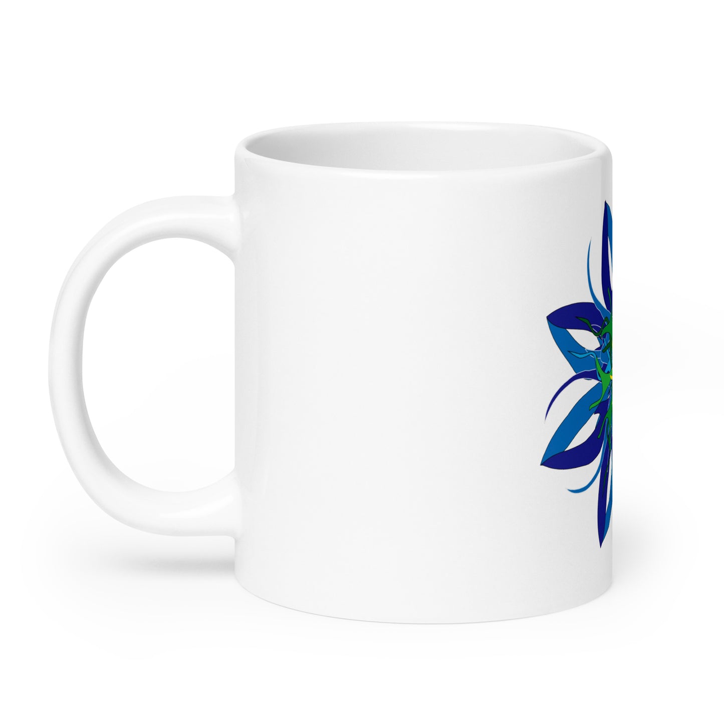 White glossy mug