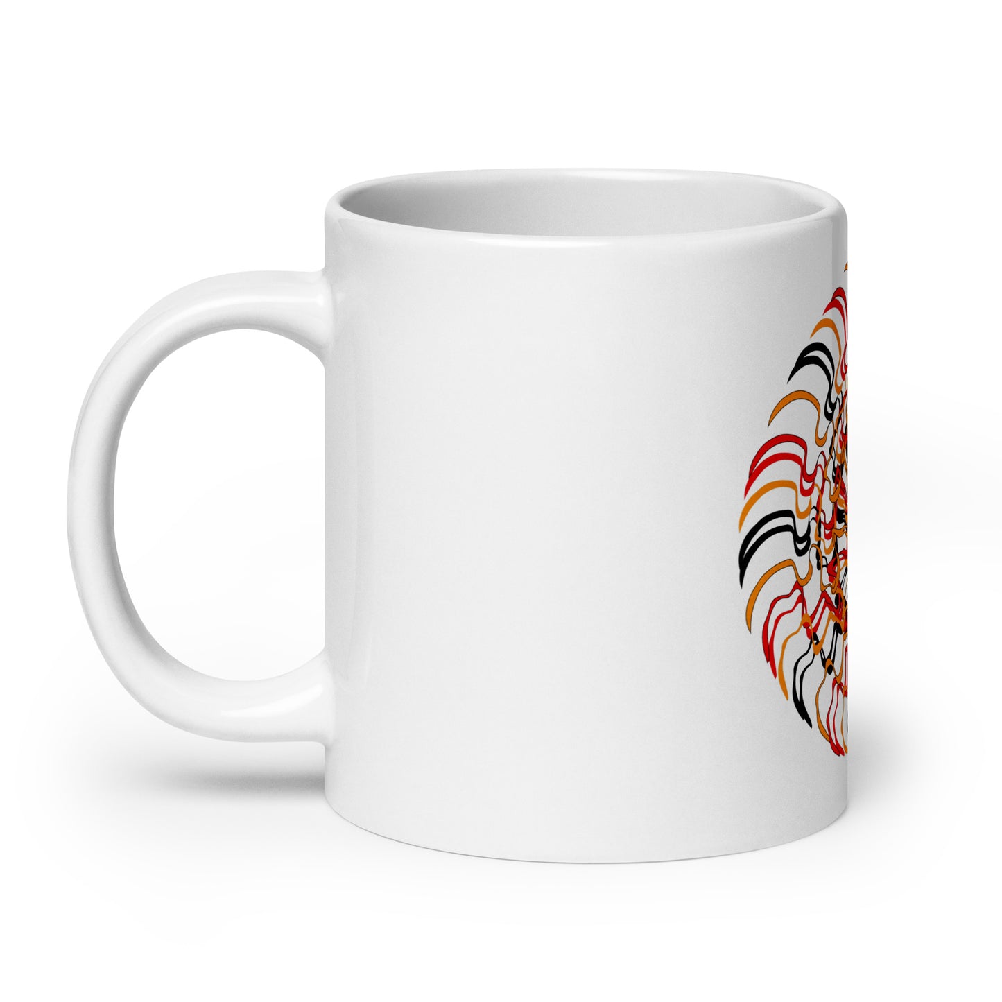 White glossy mug