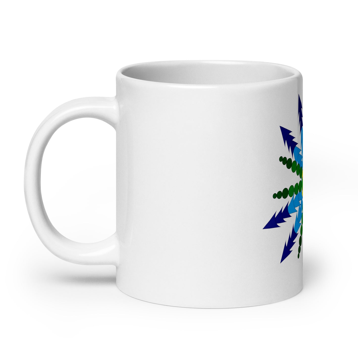 White glossy mug