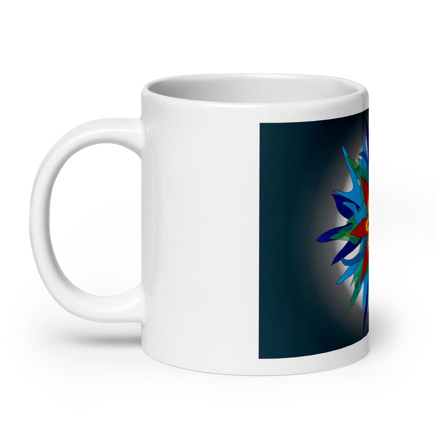 White glossy mug