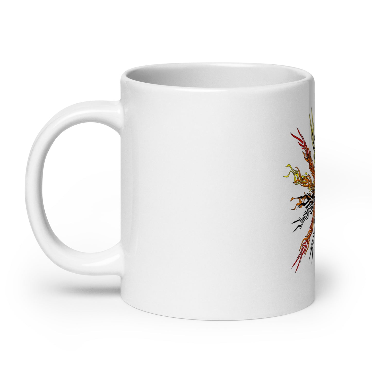 White glossy mug