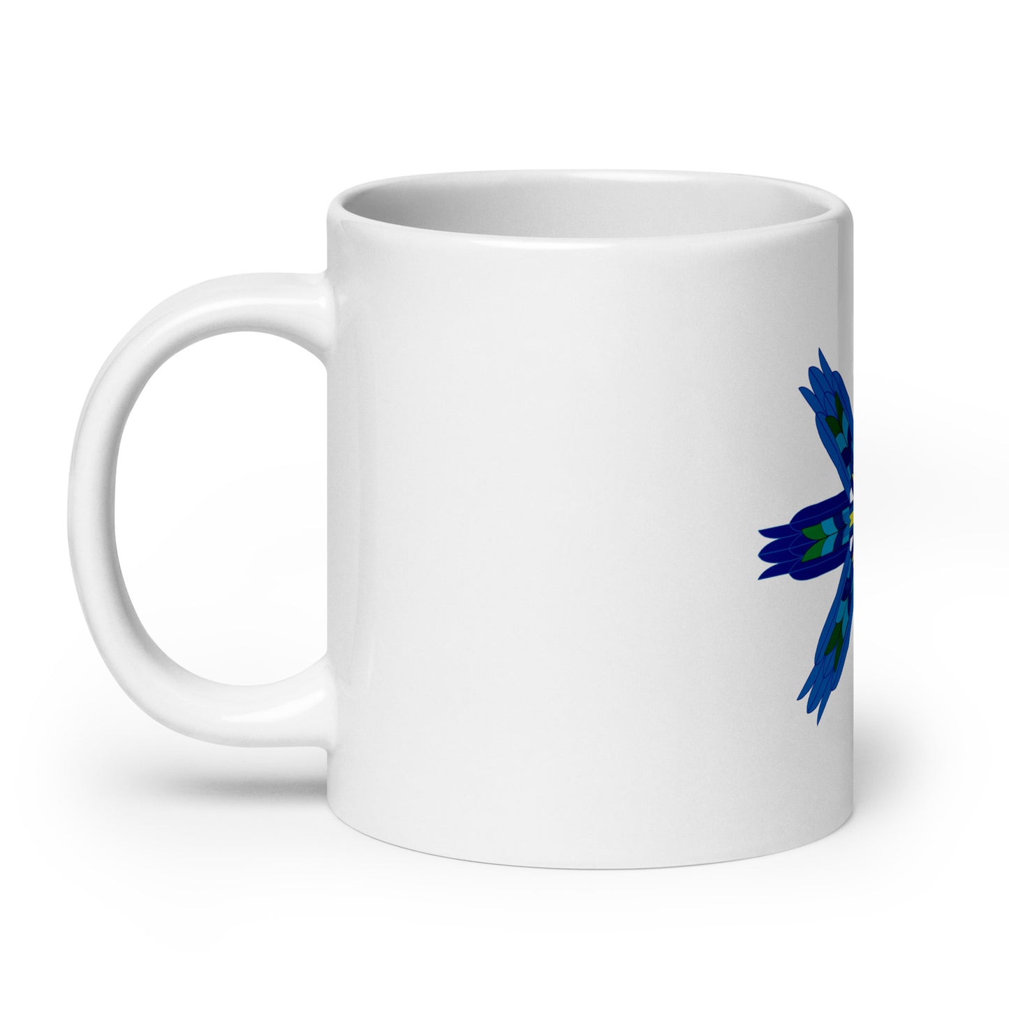 White glossy mug