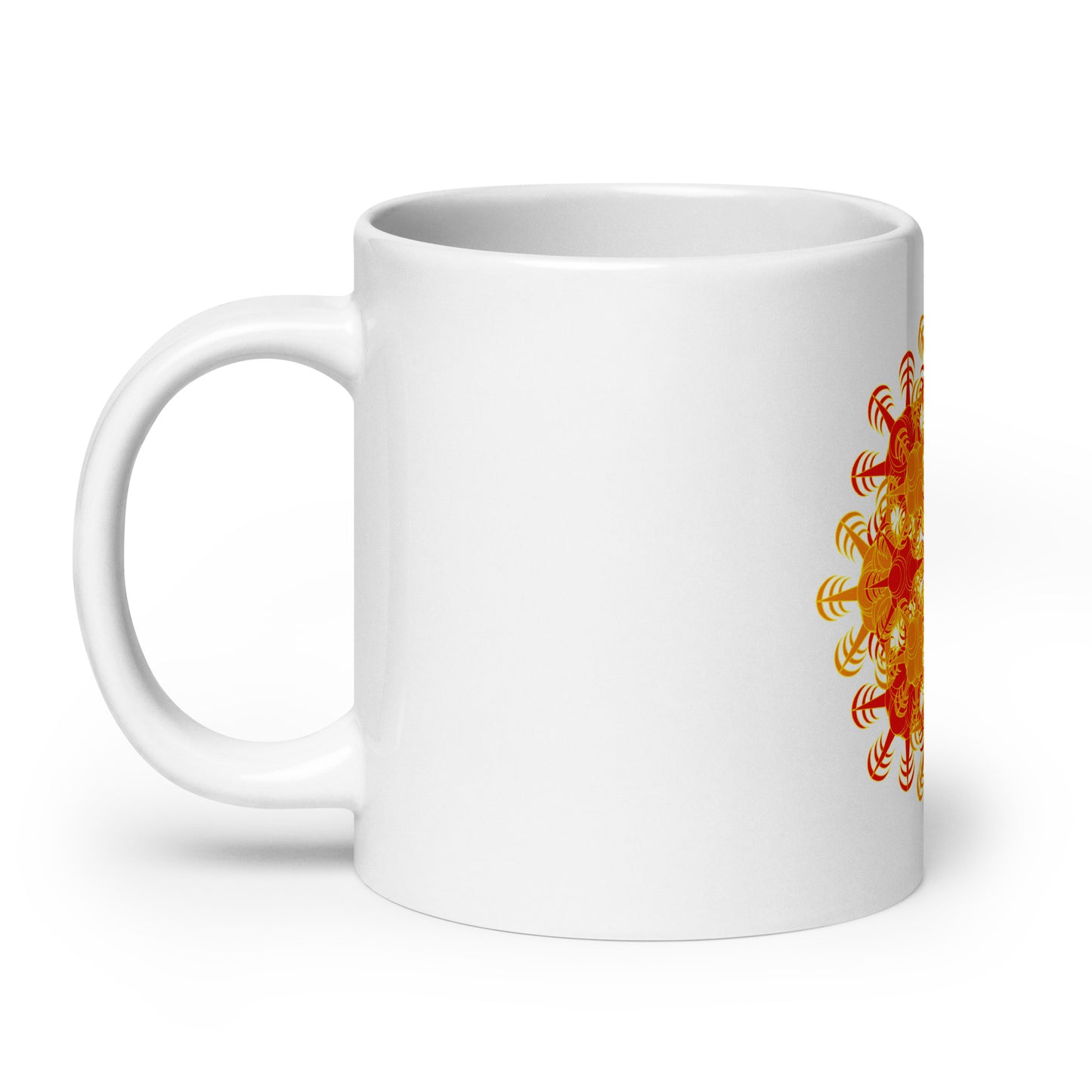 White glossy mug