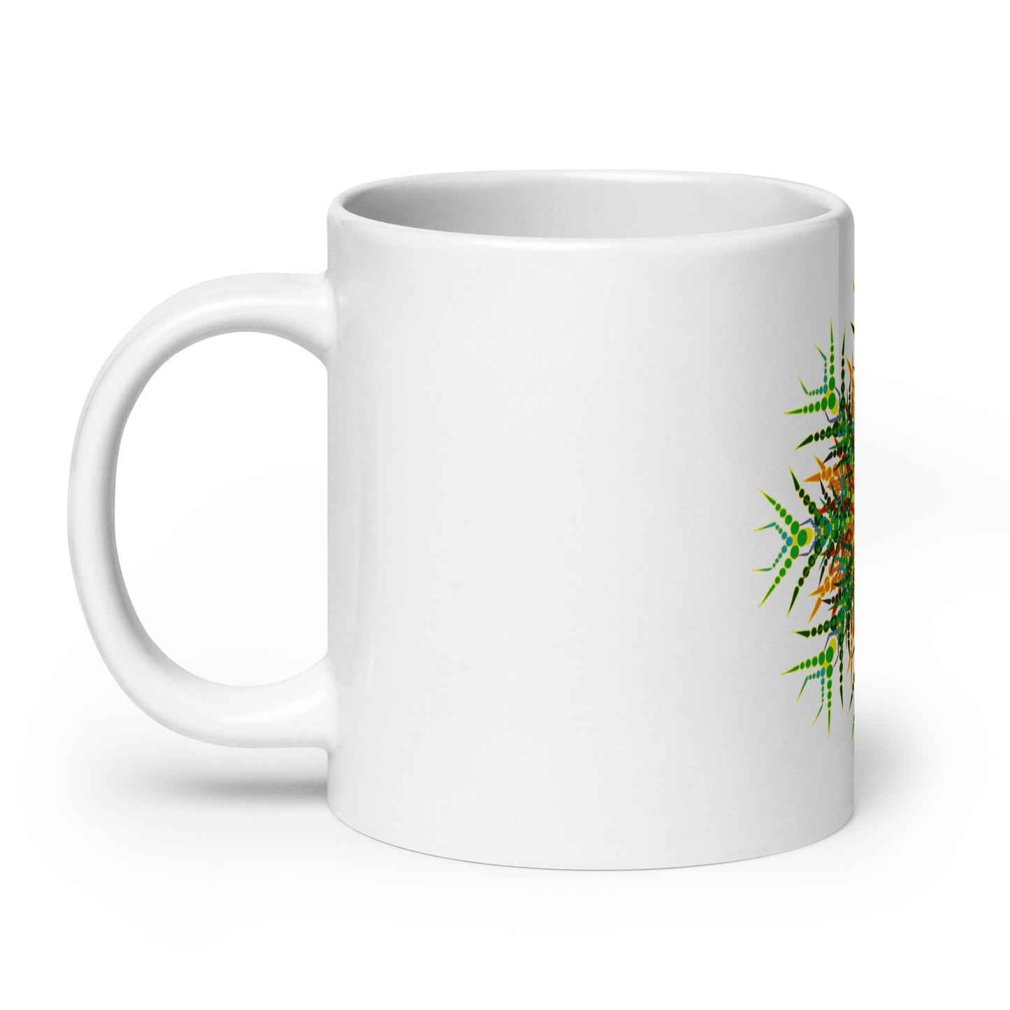 White glossy mug