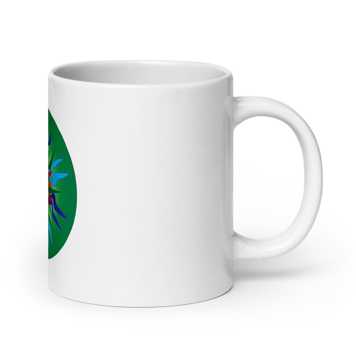 White glossy mug