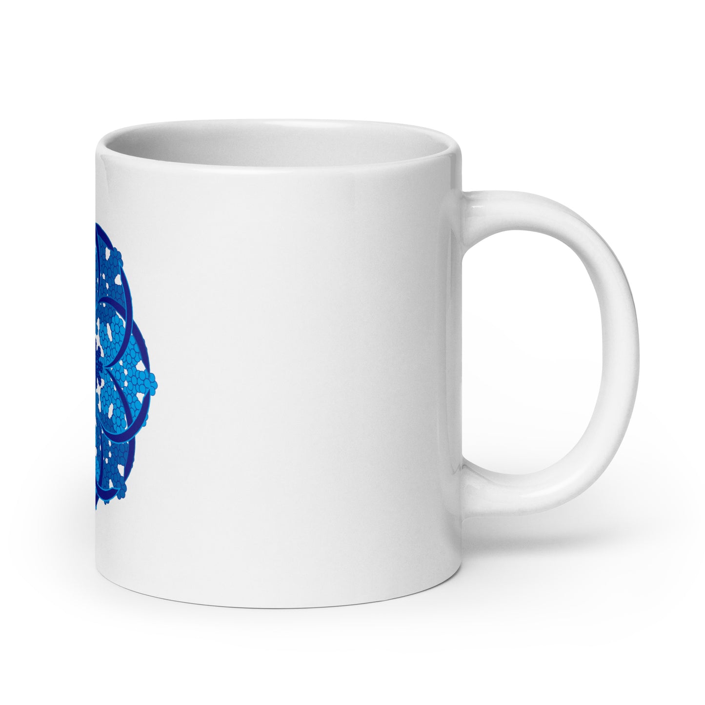 White glossy mug