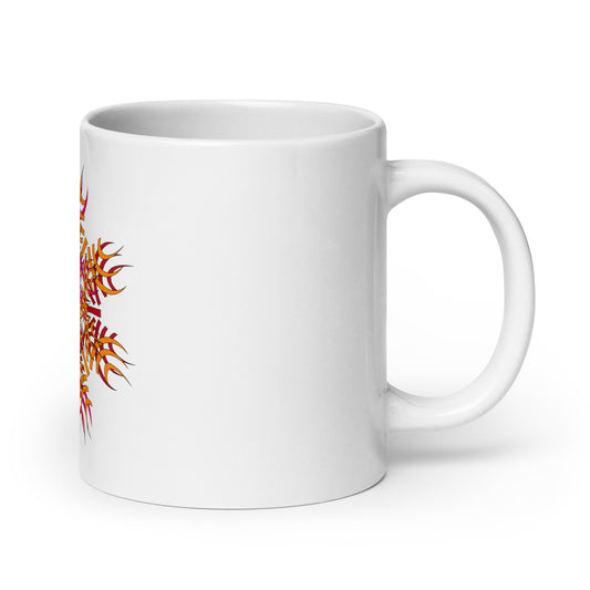 White glossy mug