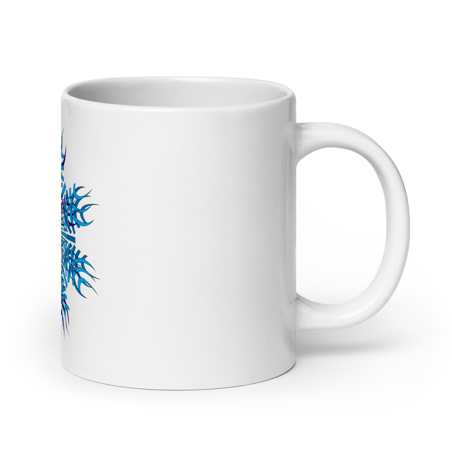 White glossy mug