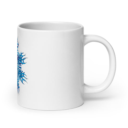 White glossy mug