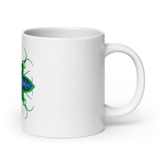 White glossy mug