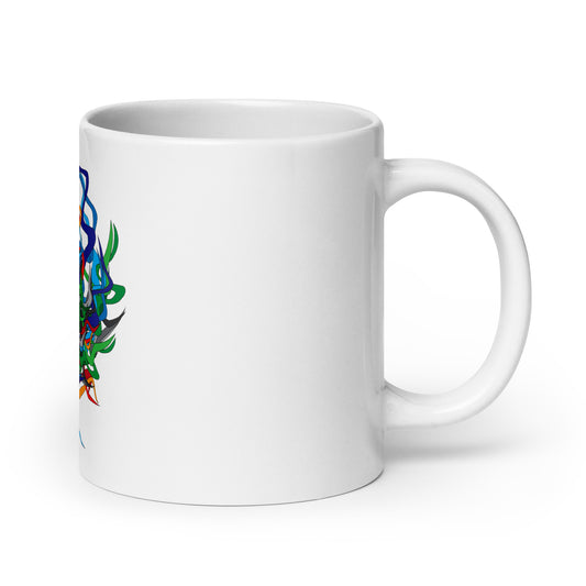 White glossy mug