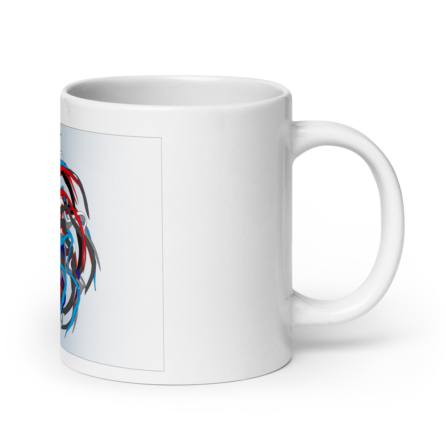 White glossy mug