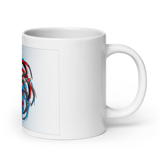 White glossy mug