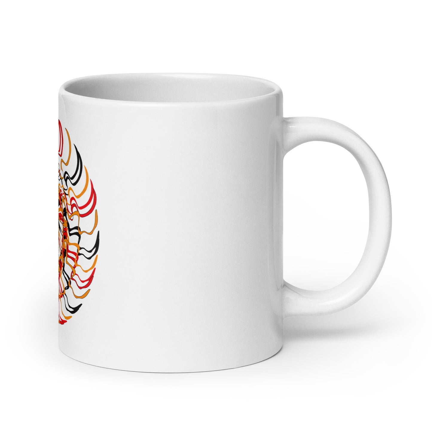 White glossy mug