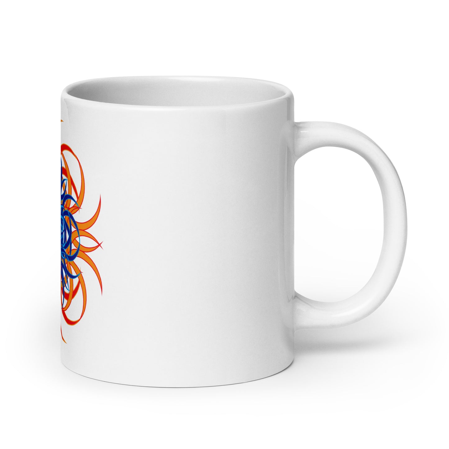 White glossy mug