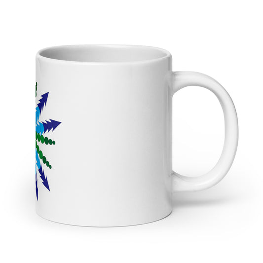 White glossy mug